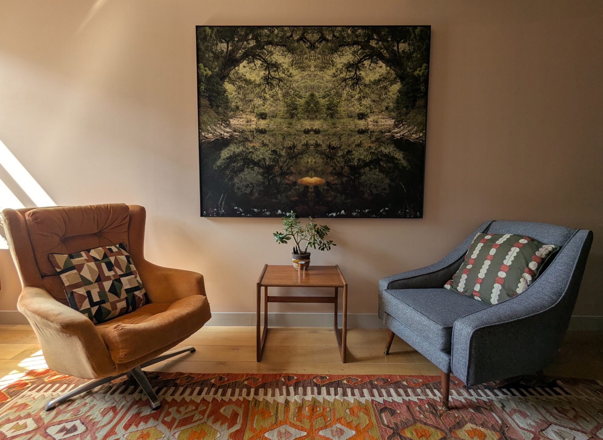 Two chairs in the therapy studio